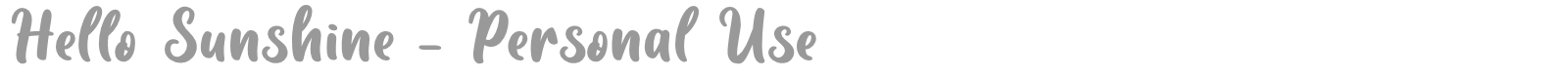 Hello Sunshine font preview